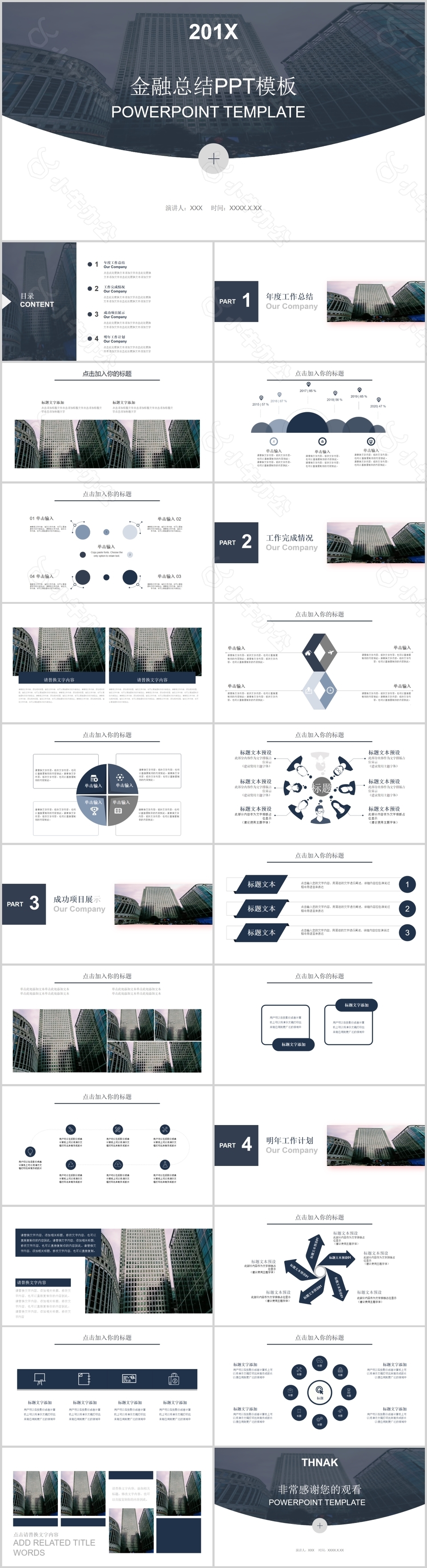 2023商务金融总结PPT模板