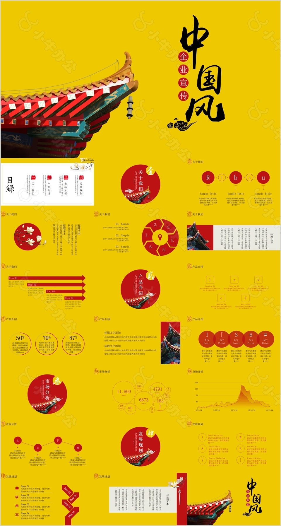 创意中国风企业宣传介绍PPT模板