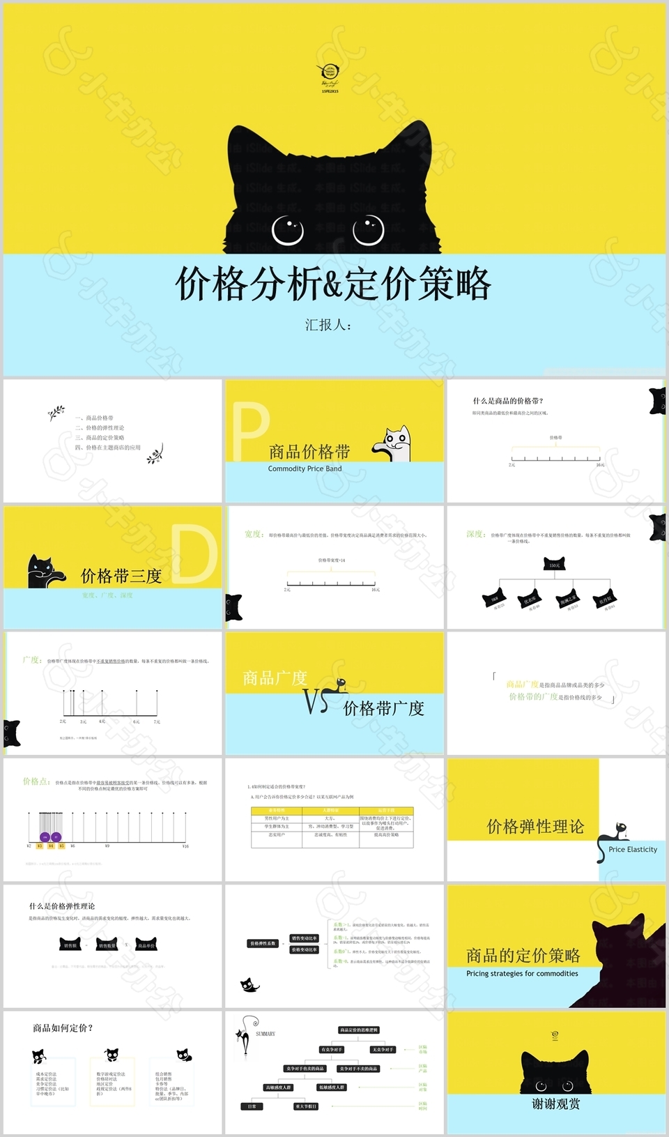 可爱价格分析定价策略教学课件PPT模板