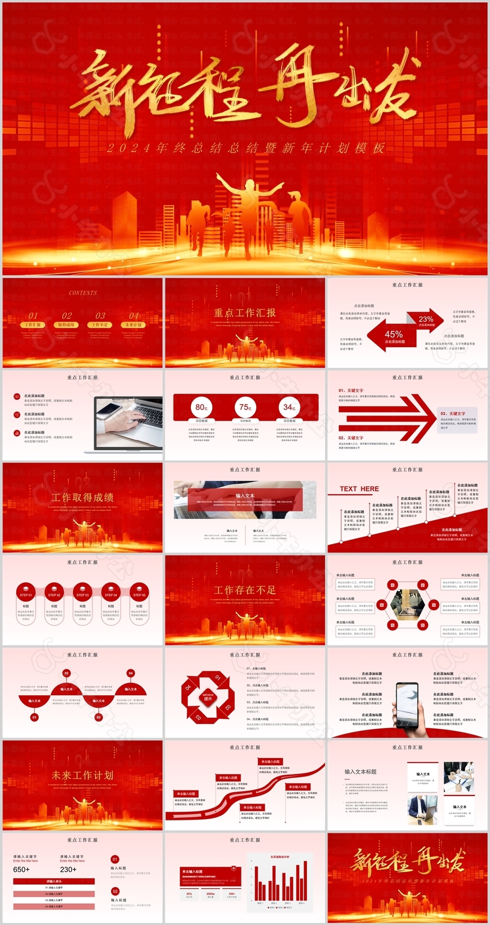 2024新征程年终总结新年计划PPT