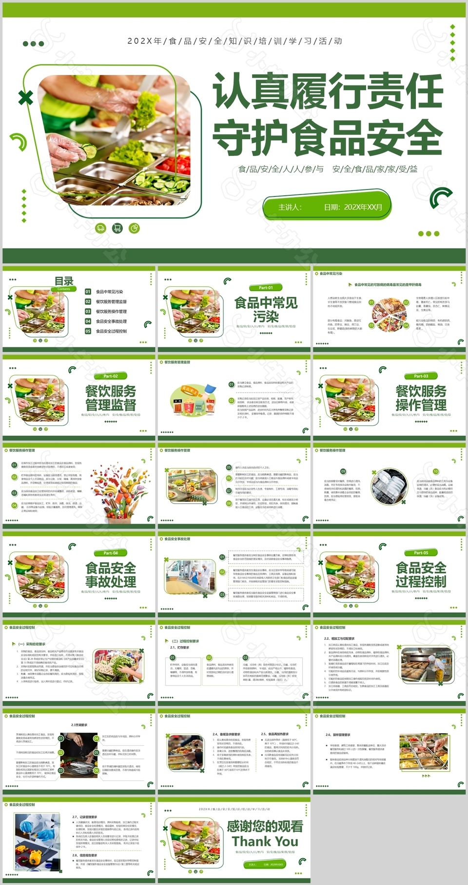 绿色系认真履行责任守护食品安全班会