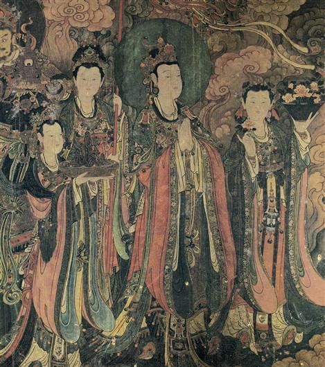 法海寺壁画-27帝释天及三侍女