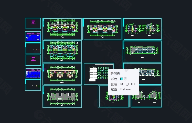 cad建筑素材 玉泉馨园别墅施工图