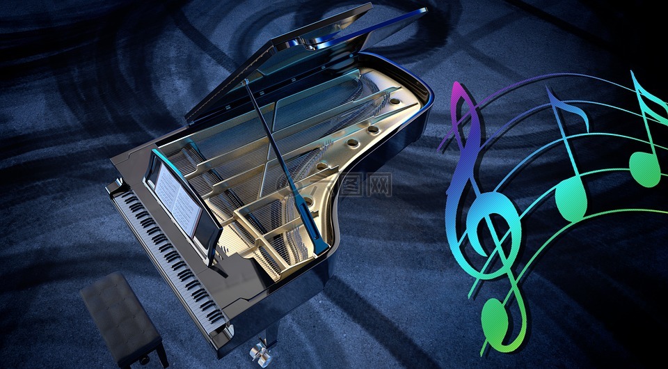 钢琴,翼,音乐
