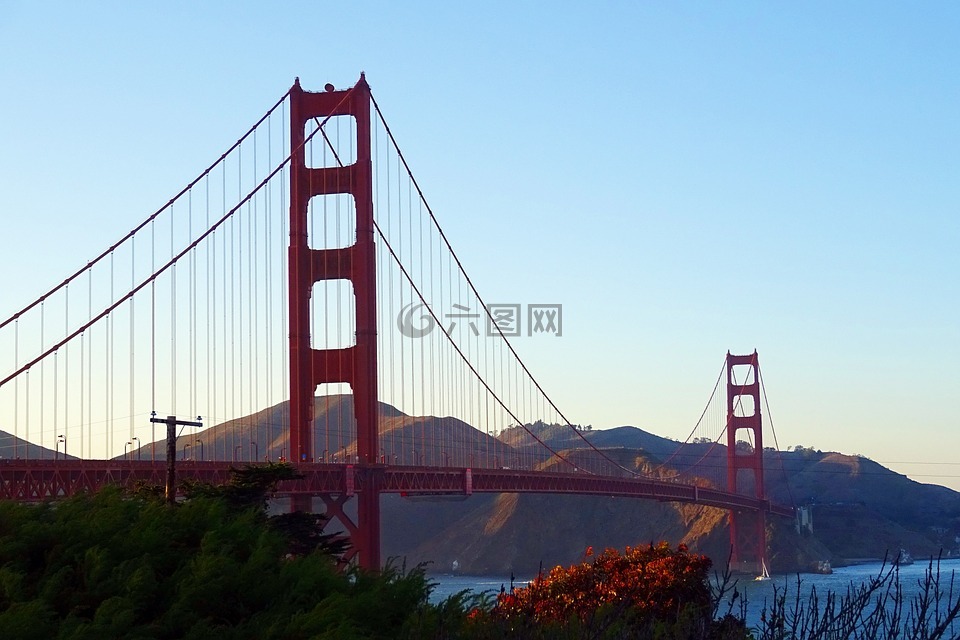 金色的桥梁,旧金山,桥