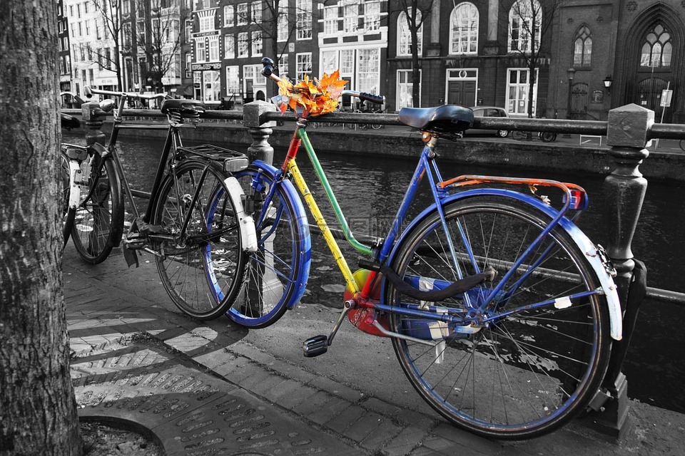 自行车,循环,金属