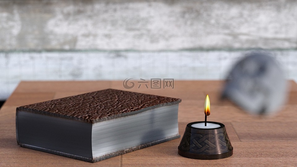 图书,蜡烛,信息