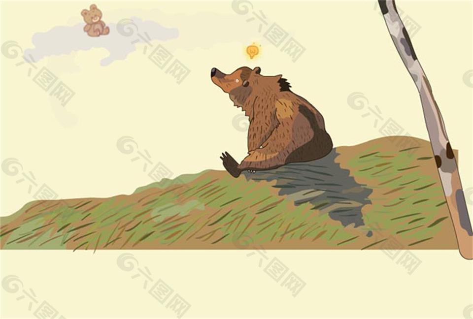 flash可爱的棕熊卡通动画