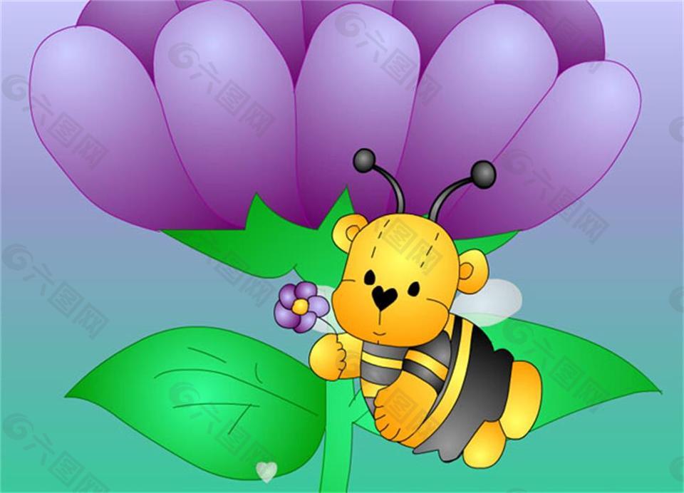 卡通小蜜蜂送祝福flash动画