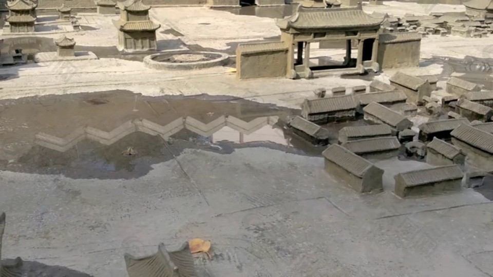 青铜古城模型背景