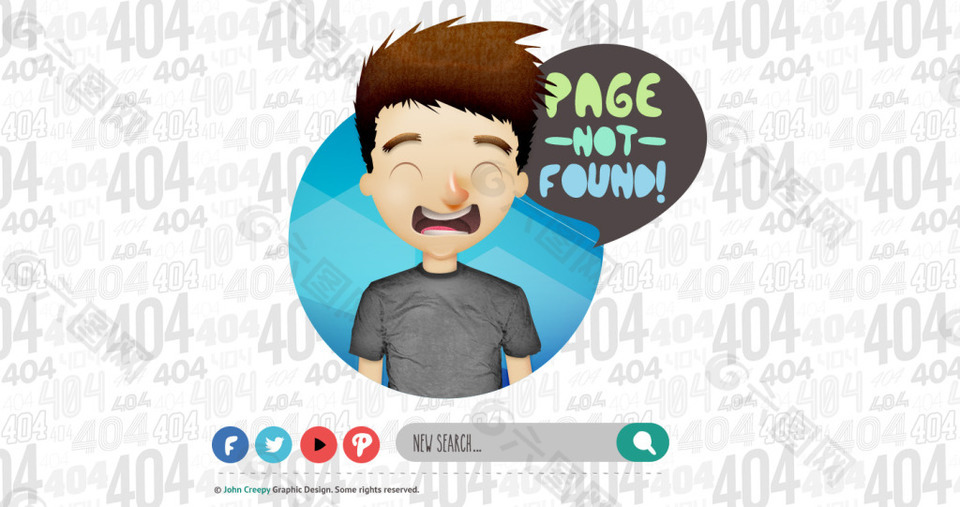 卡通404错误界面