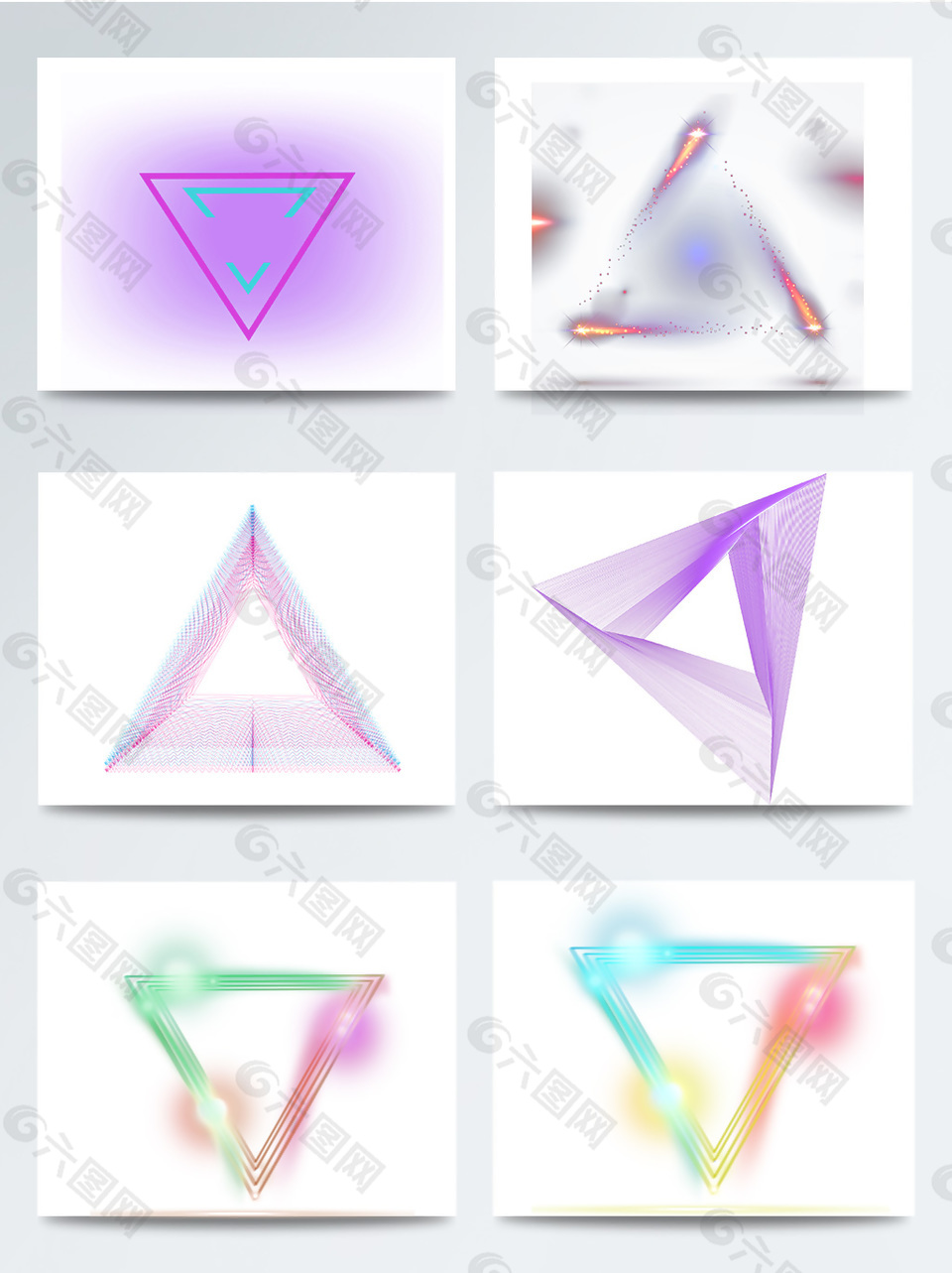 三角形粉色系主题元素