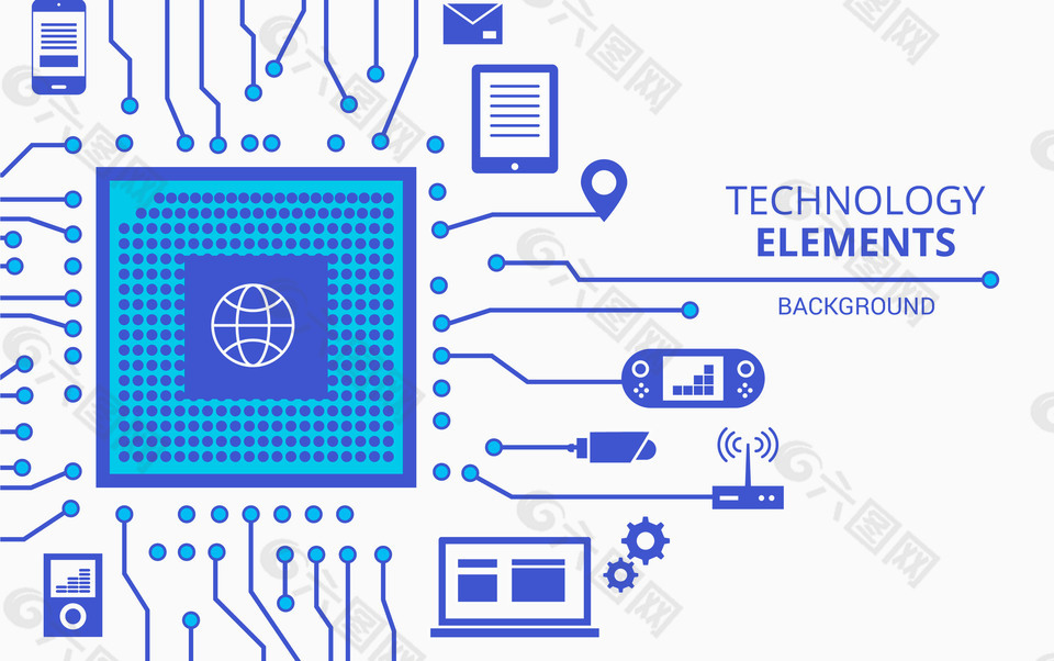 科技互联网元素素材