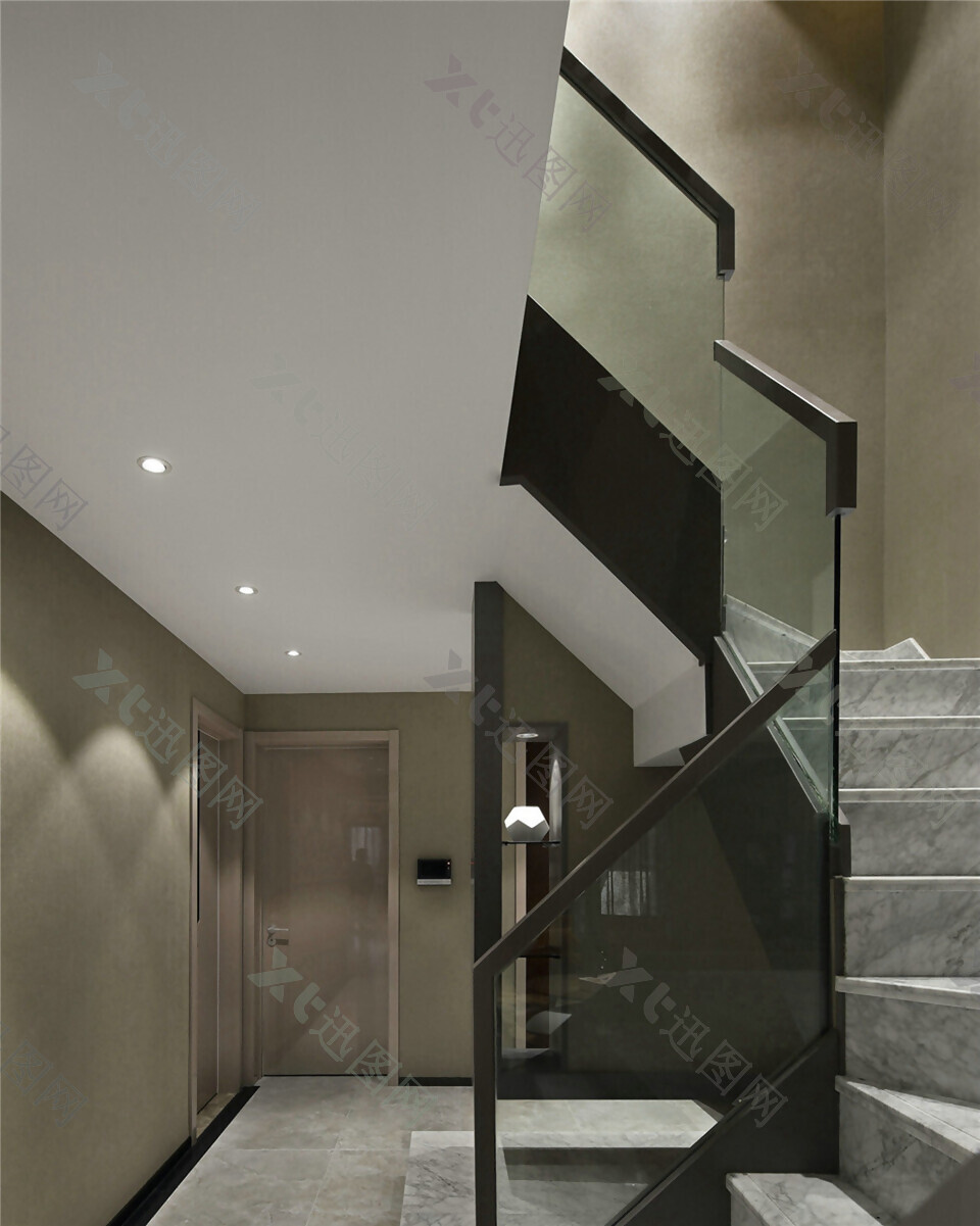 现代别墅楼梯装修效果图