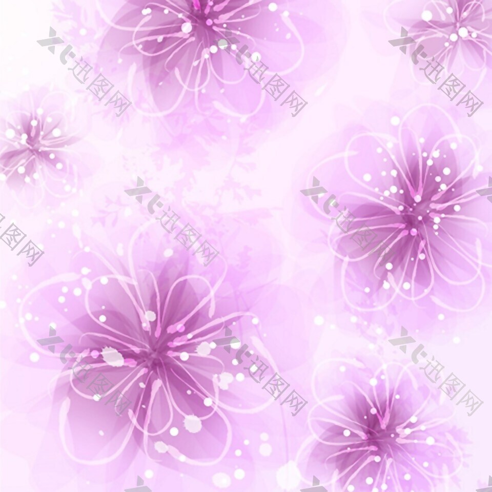 紫色花纹矢量背景