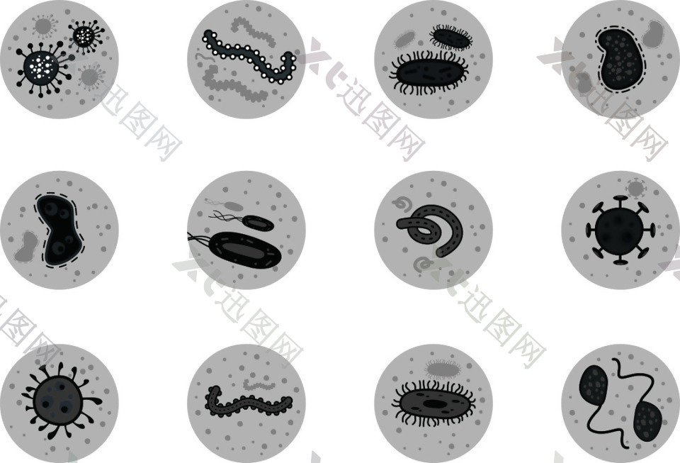 细菌图标素材
