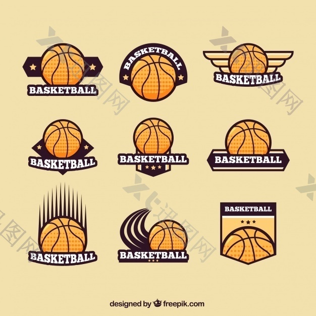 复古篮球标志系列