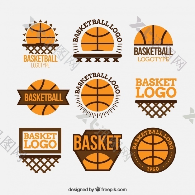 平面设计中的篮球标识