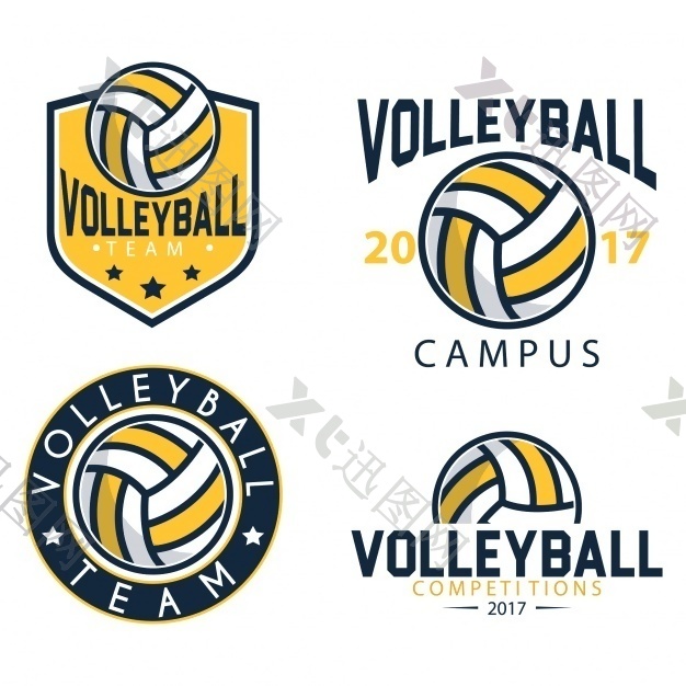 排球logo模板
