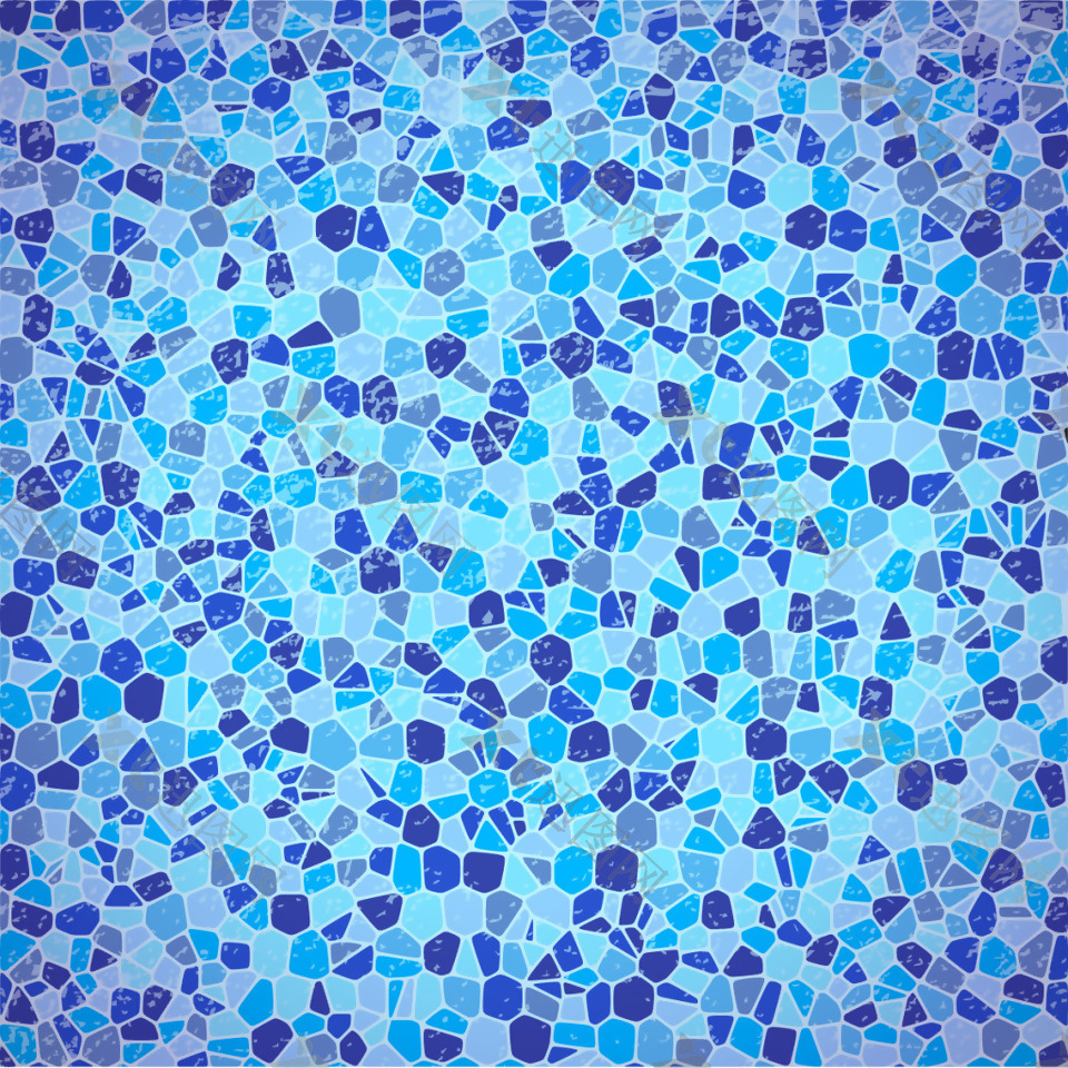 蓝色调马赛克图案抽象背景
