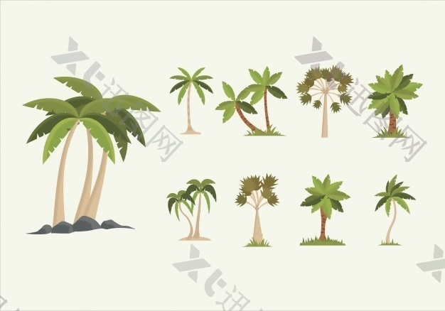 棕榈树的集合