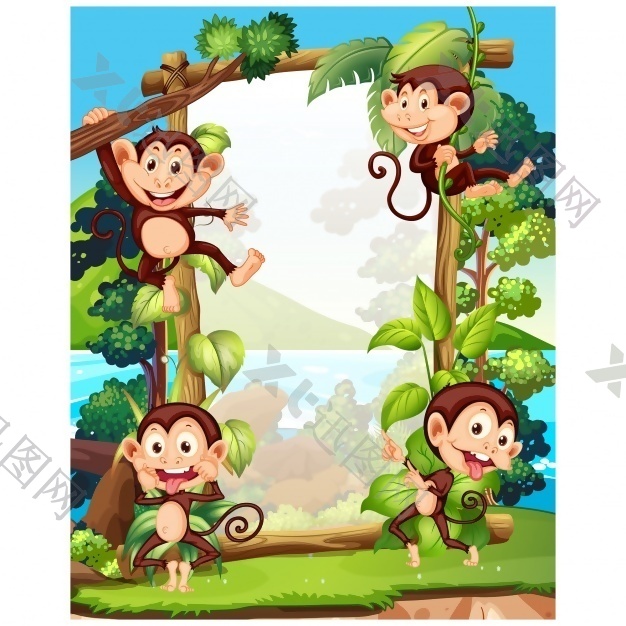 猴子背景设计