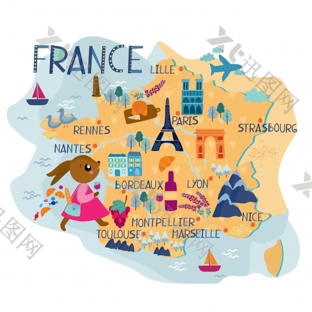 法国插图地图