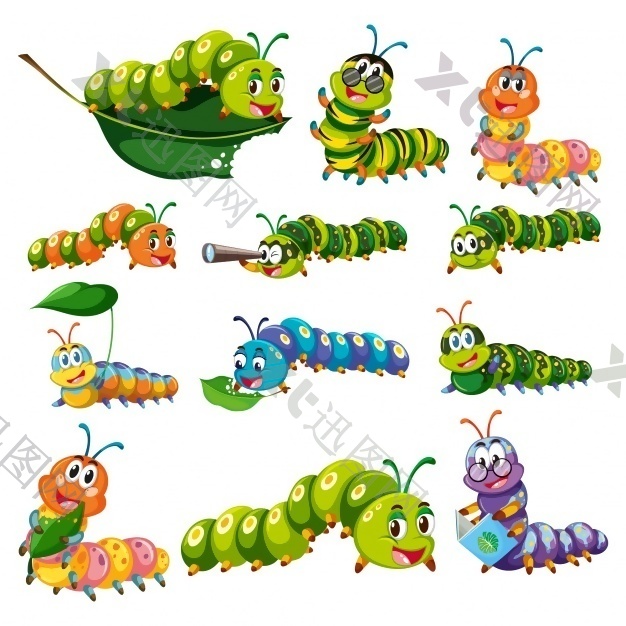 彩色蠕虫收集