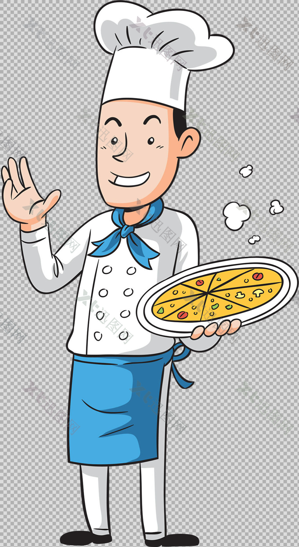 厨师角色插图免抠png透明图层素材