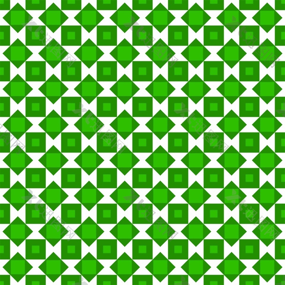 绿色菱形格子花纹图案矢量素材背景