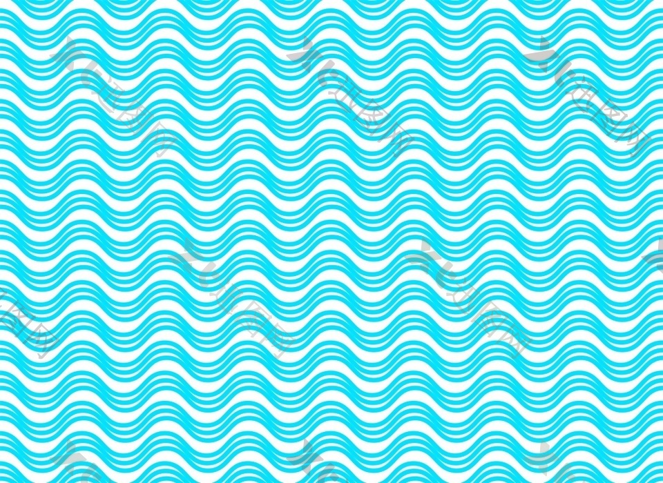 蓝色海浪图案矢量素材背景