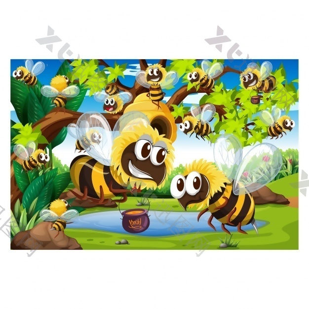 蜜蜂的背景设计