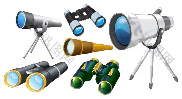 不同设计的望远镜插图