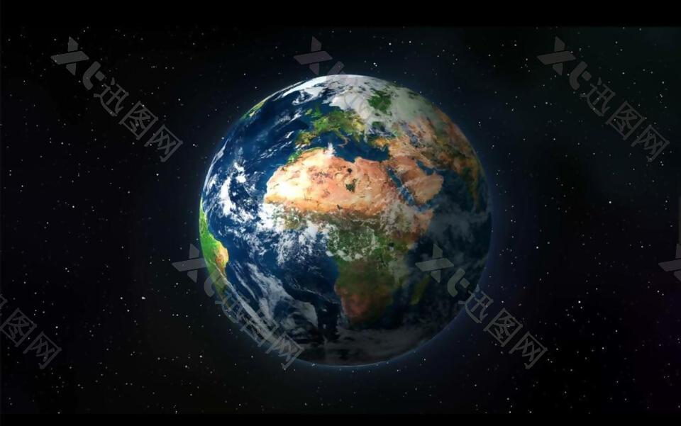 立体地球动画视频素材