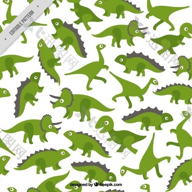 绿色恐龙图案