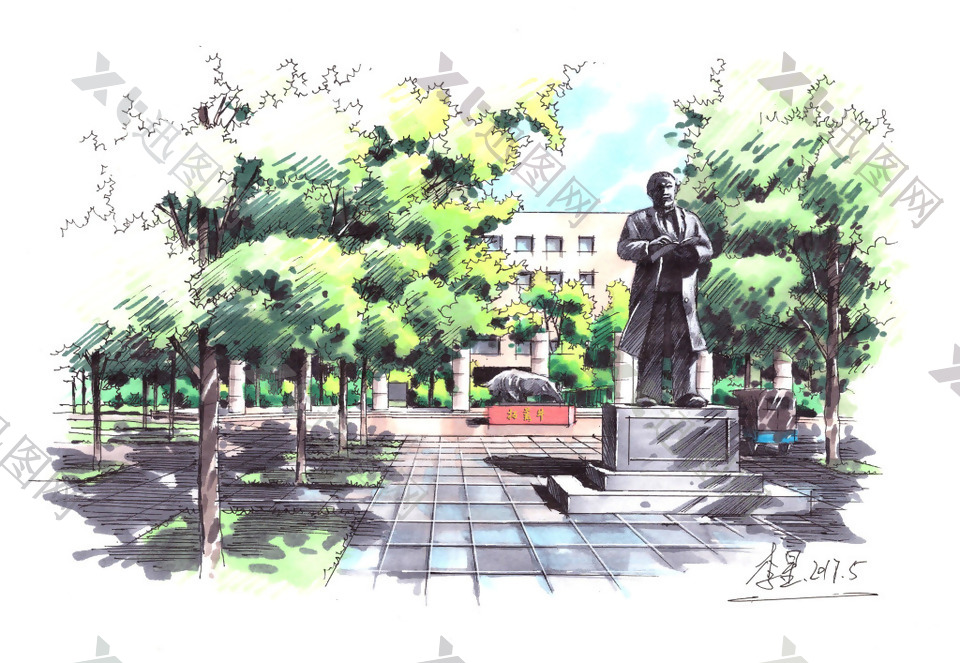 吴绍骙雕像广场