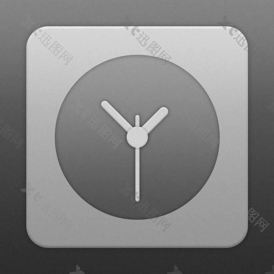 灰色时钟图标 黑色时钟按钮