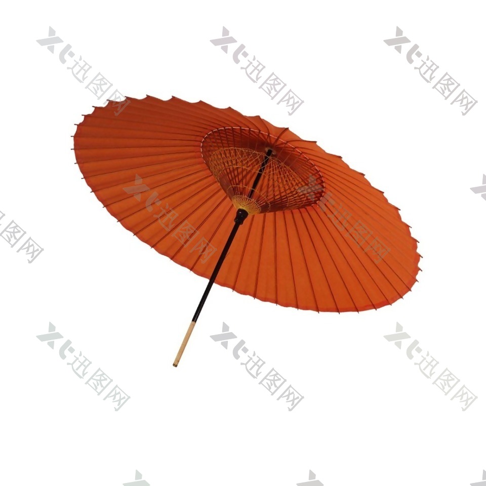 中国风红色油伞元素