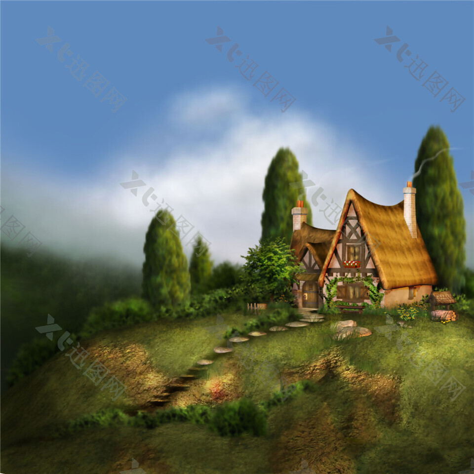 童话城堡H5背景图