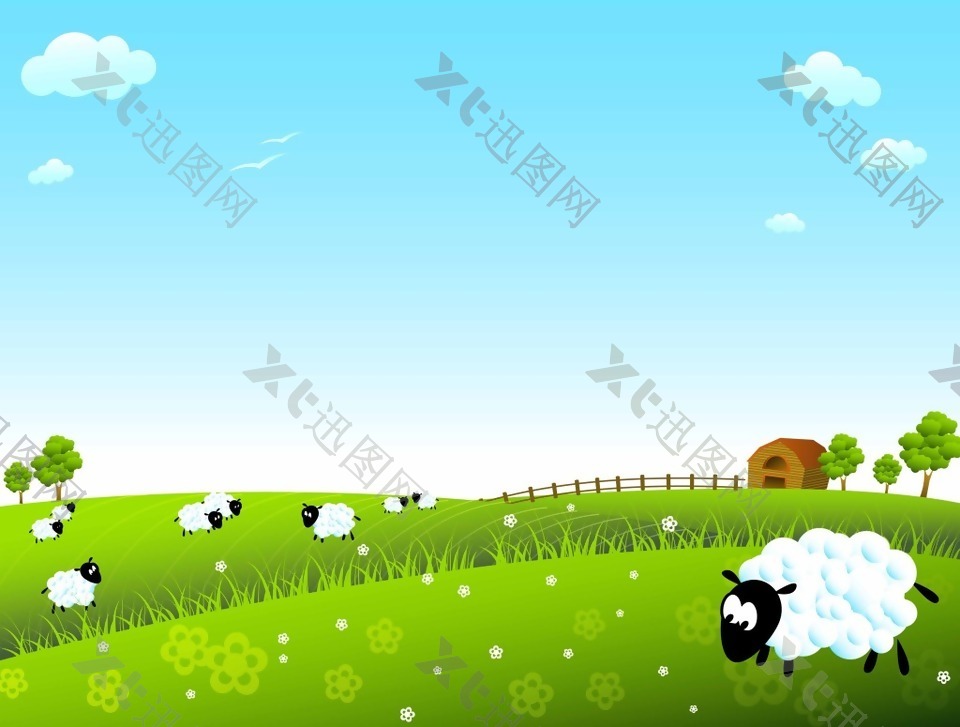 草场上的羊群