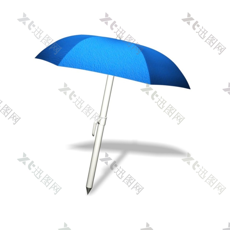 蓝色雨伞元素