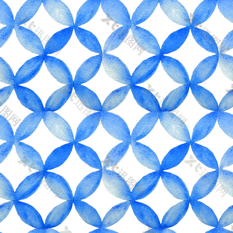 蓝色圆形水彩背景图矢量设计素材