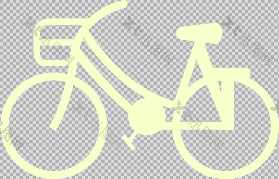 简约自行车剪影免抠png透明图层素材