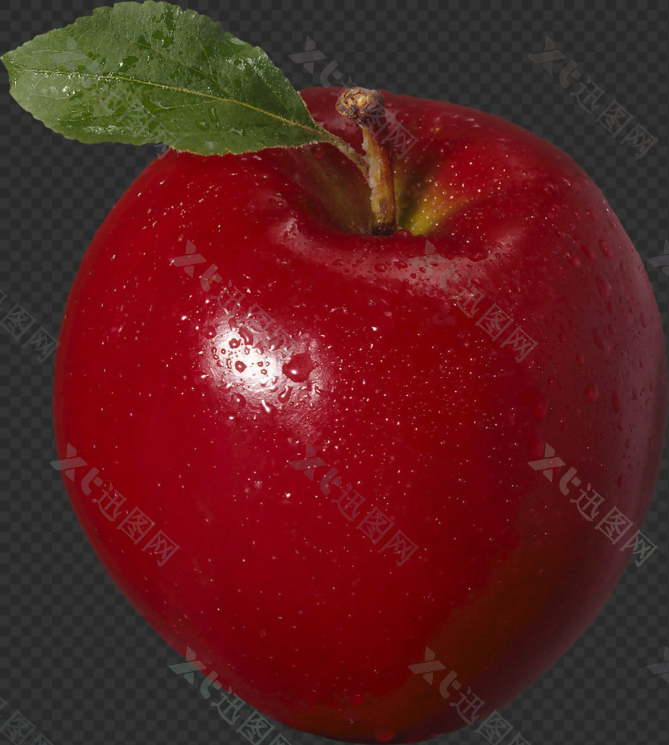 发光的红苹果图片免抠png透明图层素材
