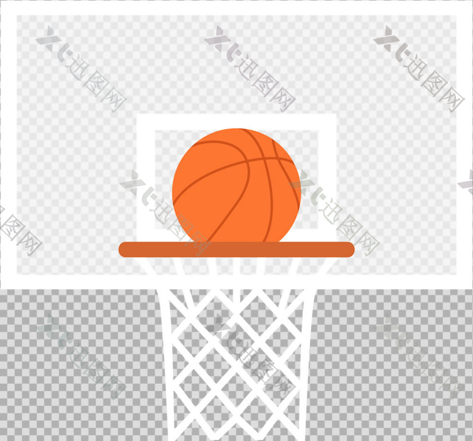 手绘篮球元素插图免抠png透明图层素材
