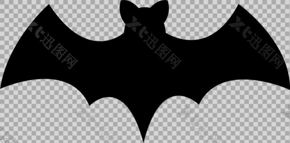 手绘展翅蝙蝠图片免抠png透明图层素材
