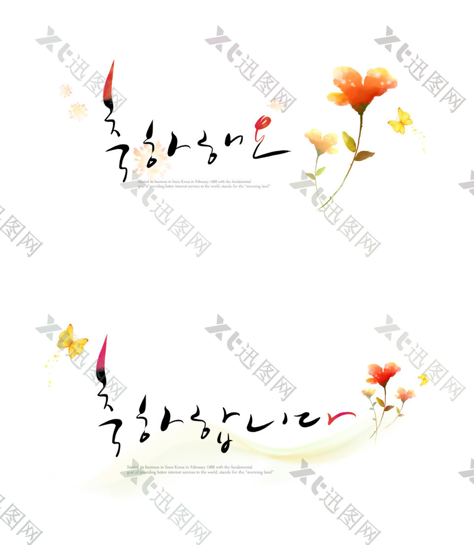 时尚韩国花纹图案