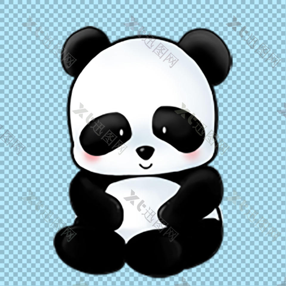 可爱的小熊猫免抠png透明图层素材