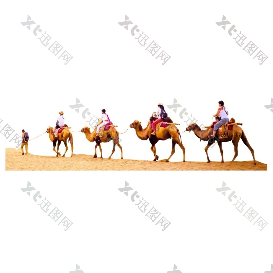 骑着骆驼的人png透明元素