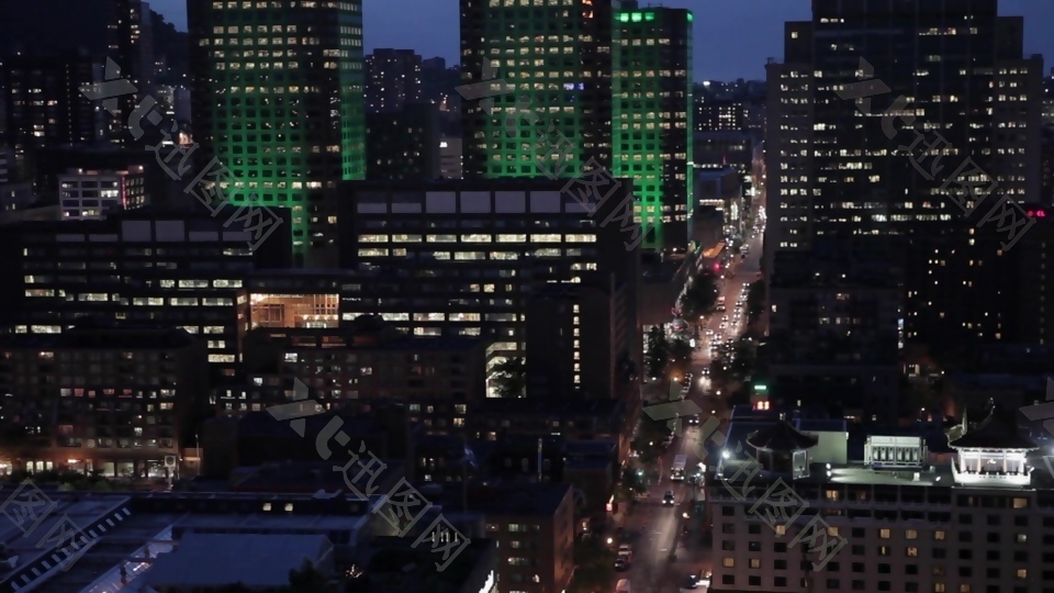 实拍城市夜景风光视频